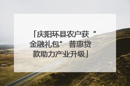 庆阳环县农户获“金融礼包” 普惠贷款助力产业升级