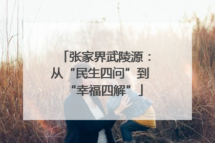 张家界武陵源：从“民生四问”到“幸福四解”