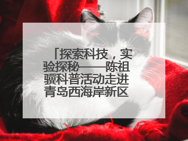 探索科技，实验探秘——陈祖骥科普活动走进青岛西海岸新区衡山路小学
