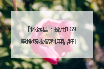 怀远县：投用169座堆场收储利用秸秆