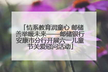 情系教育润童心 邮储善举暖未来——邮储银行安康市分行开展六一儿童节关爱慰问活动