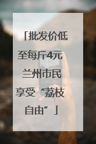 批发价低至每斤4元 兰州市民享受“荔枝自由”