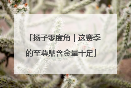 扬子零度角｜这赛季的至尊鼎含金量十足