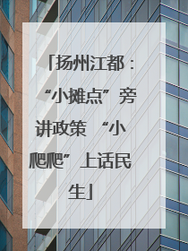 扬州江都：“小摊点”旁讲政策 “小爬爬”上话民生