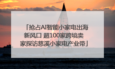 抢占AI智能小家电出海新风口 超100家跨境卖家探访慈溪小家电产业带