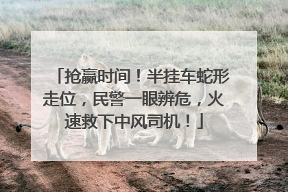 抢赢时间！半挂车蛇形走位，民警一眼辨危，火速救下中风司机！