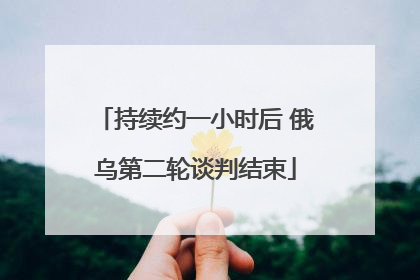 持续约一小时后 俄乌第二轮谈判结束