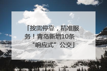 按需停靠，精准服务！青岛新增10条“响应式”公交