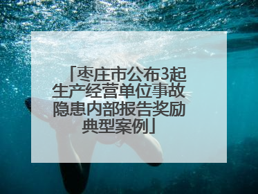 枣庄市公布3起生产经营单位事故隐患内部报告奖励典型案例