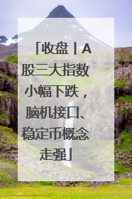 收盘丨A股三大指数小幅下跌，脑机接口、稳定币概念走强