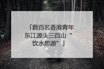 数百名香港青年东江源头三百山“饮水思源”