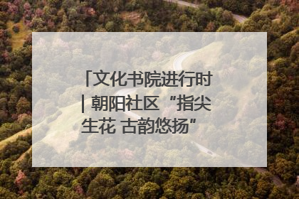 文化书院进行时｜朝阳社区“指尖生花 古韵悠扬”公益课堂开课了