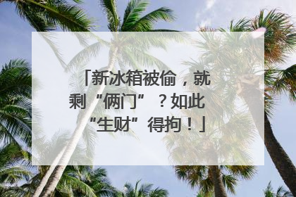 新冰箱被偷，就剩“俩门”？如此“生财”得拘！