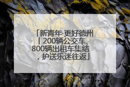 新青年·更好德州丨200辆公交车、800辆出租车集结，护送乐迷往返