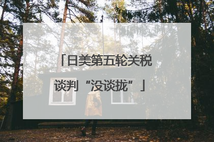 日美第五轮关税谈判“没谈拢”