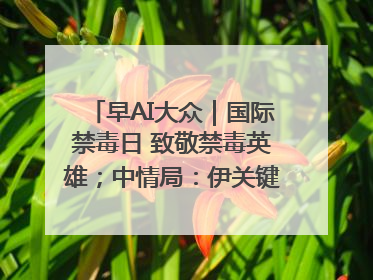 早AI大众｜国际禁毒日 致敬禁毒英雄；中情局：伊关键核设施被摧毁