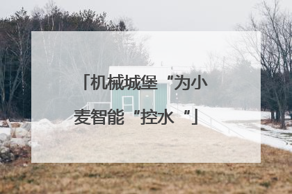 机械城堡“为小麦智能“控水“