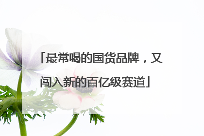 最常喝的国货品牌，又闯入新的百亿级赛道