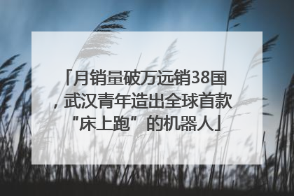 月销量破万远销38国，武汉青年造出全球首款“床上跑”的机器人