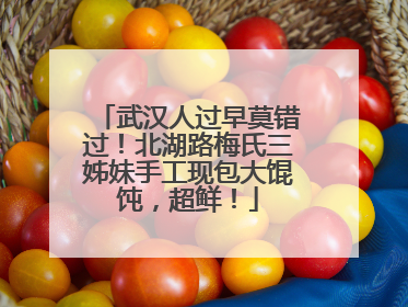 武汉人过早莫错过！北湖路梅氏三姊妹手工现包大馄饨，超鲜！