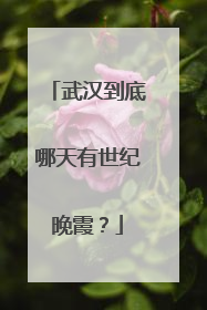 武汉到底哪天有世纪晚霞？