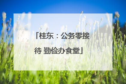 桂东：公务零接待 勤俭办食堂
