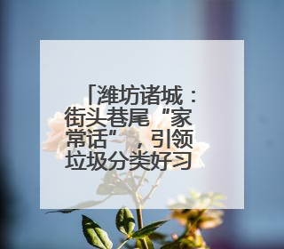 潍坊诸城：街头巷尾“家常话”，引领垃圾分类好习惯