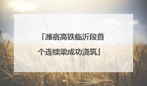 潍宿高铁临沂段首个连续梁成功浇筑