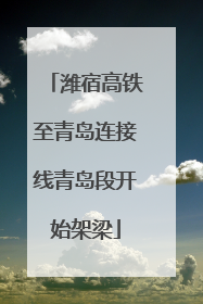 潍宿高铁至青岛连接线青岛段开始架梁