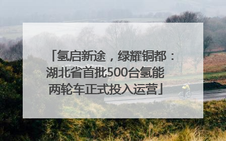 氢启新途，绿耀铜都：湖北省首批500台氢能两轮车正式投入运营