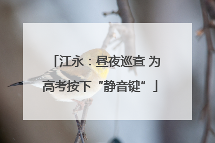 江永：昼夜巡查 为高考按下“静音键”