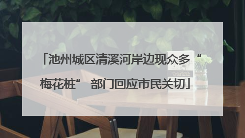 池州城区清溪河岸边现众多“梅花桩” 部门回应市民关切