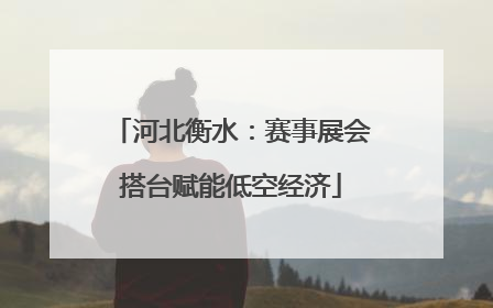 河北衡水：赛事展会搭台赋能低空经济