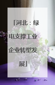 河北：绿电支撑工业企业转型发展