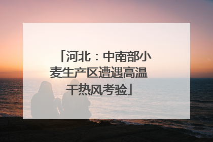 河北：中南部小麦生产区遭遇高温干热风考验