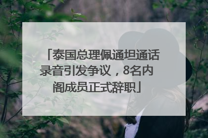 泰国总理佩通坦通话录音引发争议，8名内阁成员正式辞职