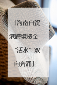 海南自贸港跨境资金“活水”双向奔涌