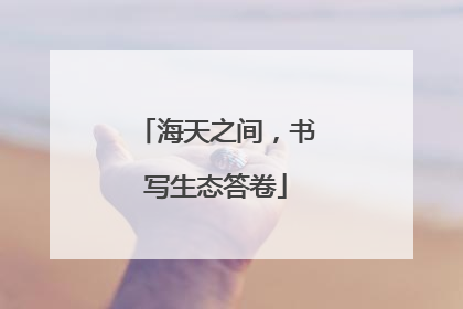 海天之间，书写生态答卷