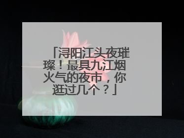 浔阳江头夜璀璨！最具九江烟火气的夜市，你逛过几个？