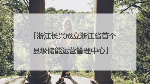 浙江长兴成立浙江省首个县级储能运营管理中心