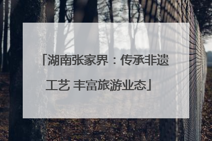湖南张家界：传承非遗工艺 丰富旅游业态