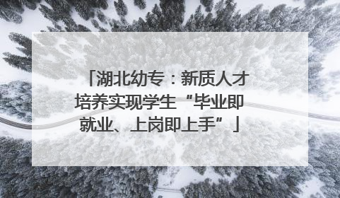 湖北幼专：新质人才培养实现学生“毕业即就业、上岗即上手”