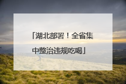 湖北部署！全省集中整治违规吃喝
