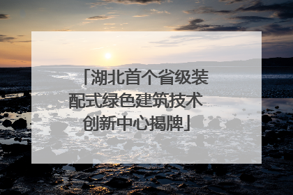 湖北首个省级装配式绿色建筑技术创新中心揭牌