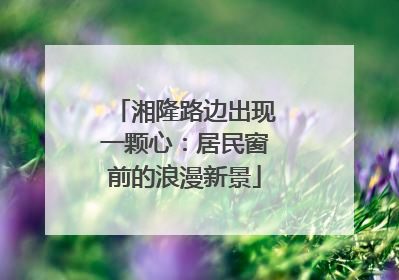 湘隆路边出现一颗心：居民窗前的浪漫新景