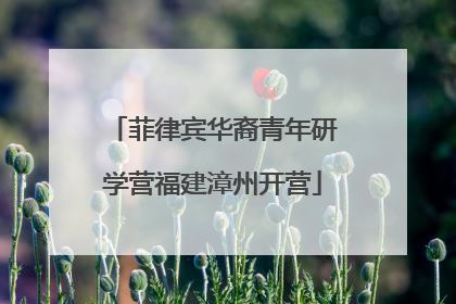 菲律宾华裔青年研学营福建漳州开营