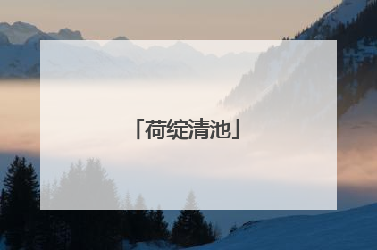 荷绽清池