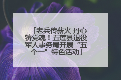 老兵传薪火 丹心铸党魂！五莲县退役军人事务局开展“五个一”特色活动