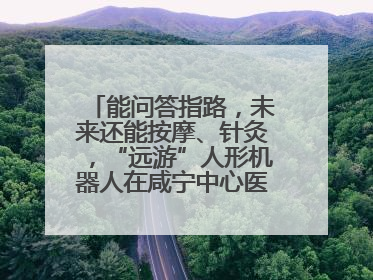 能问答指路，未来还能按摩、针灸，“远游”人形机器人在咸宁中心医院上岗