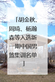 胡金秋、周琦、杨瀚森等入选新一期中国男篮集训名单